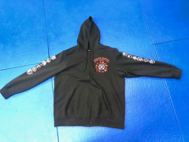 Hoodie - Inosanto Academy - Zipper Hooded Sweatshirt - Red & White