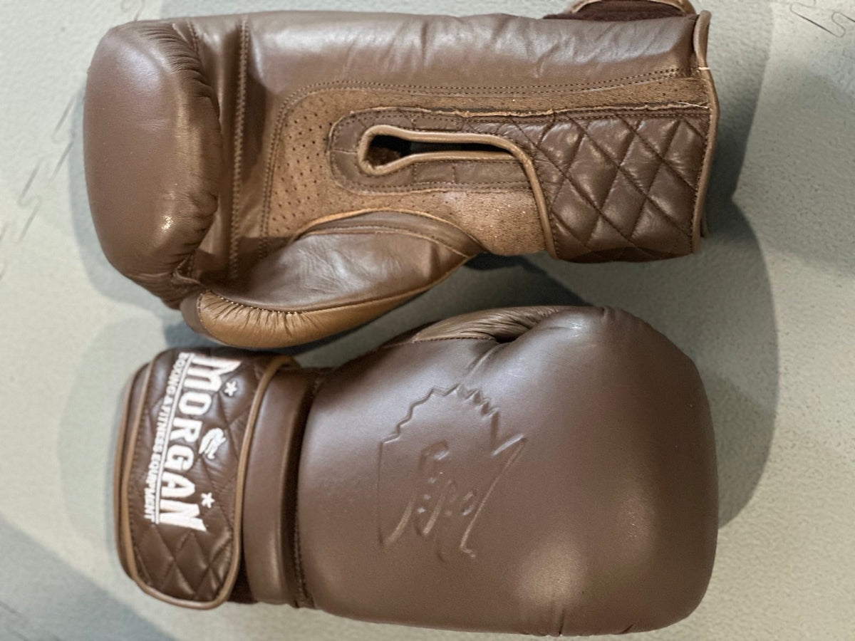 Boxing Gloves - 12oz - Morgan Brand - Brown Leather