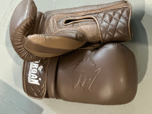 Boxing Gloves - 12oz - Morgan Brand - Brown Leather