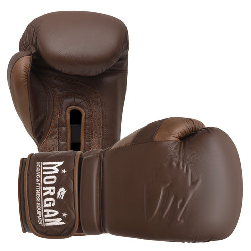 Boxing Gloves - 12oz - Morgan Brand - Brown Leather